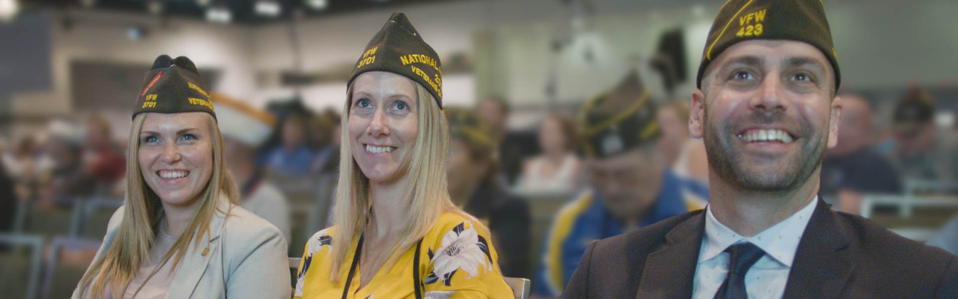 Female veterans and male veteran at the VFW National Convention