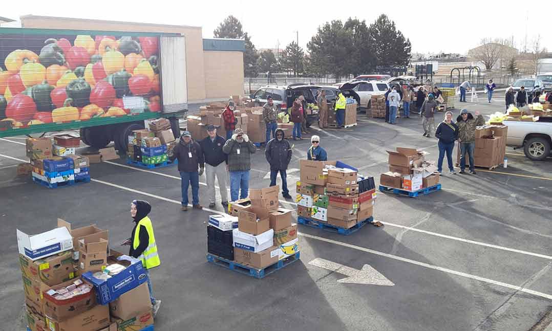 VFW members collect food and items for their community during COVID-19